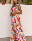 Milan Striped Trim Maxi Sundress