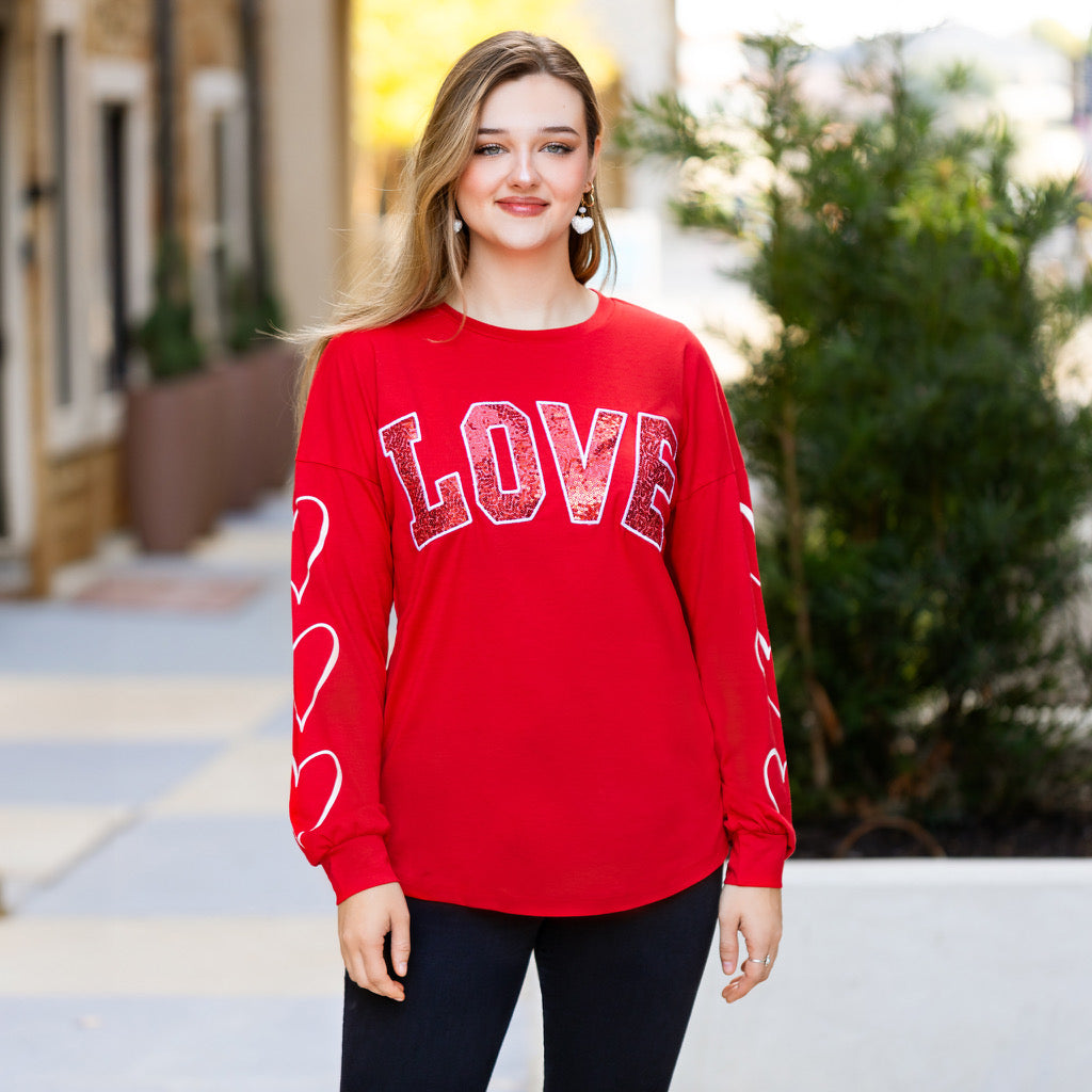 LONG SLEEVE "LOVE" TOP