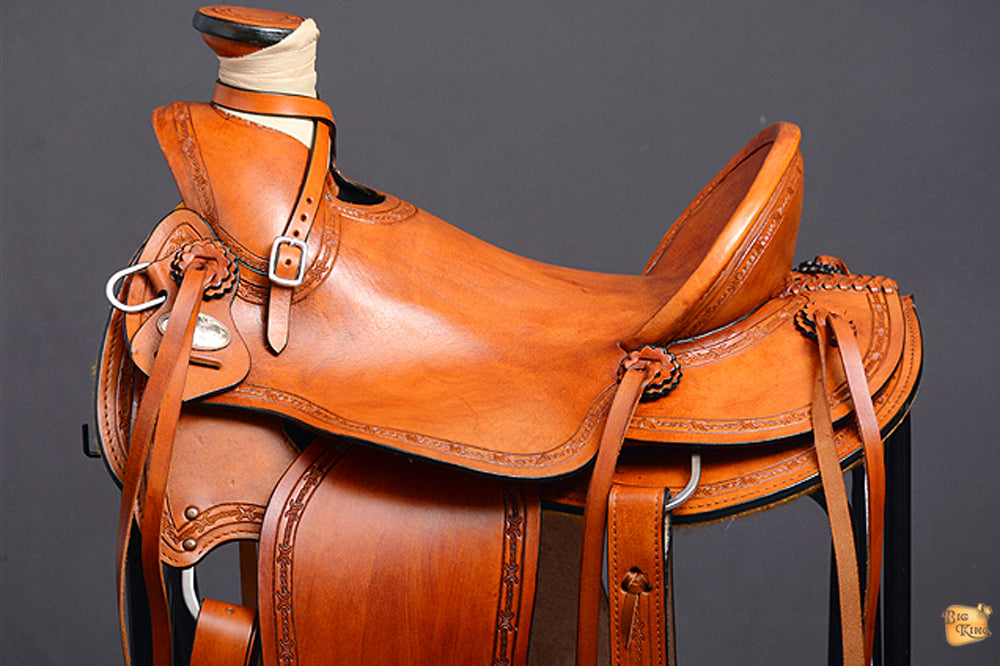 Western Horse Wade Saddle American Leather Ranch Roping Tan
