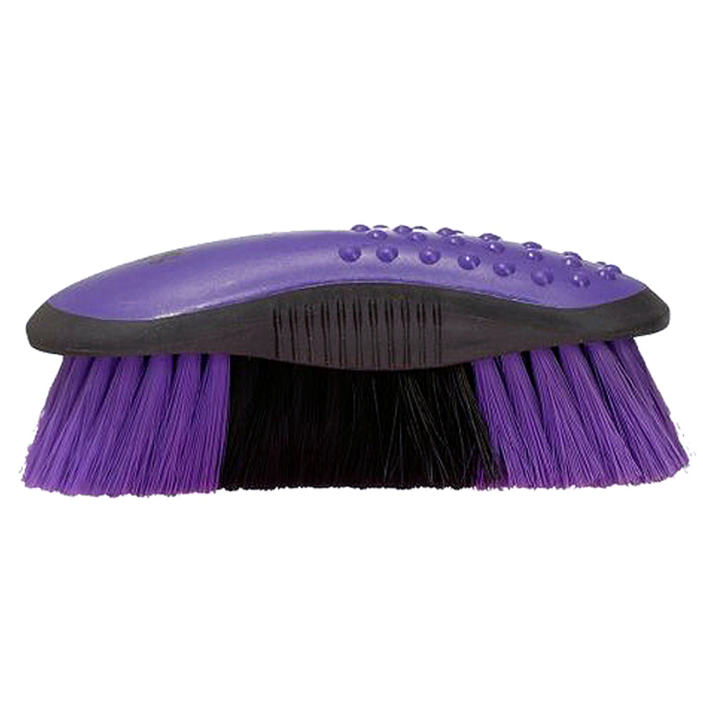 Tough 1 Horse Tack Great Grip Finishing Brush W/ Rubber Hand Purple