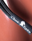 Classic Equine Horse Nylon Rawhide Noseband Halter Black Inlaid