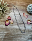 Silver Plated Paperclip Chain Choker – 14” + Extender