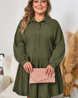 Catherine Ruffle Hem Mini PLUS Dress