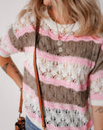Leilani Crochet Half Sleeve Sweater