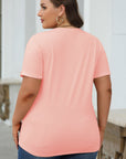 Solid Short Sleeve Crew Neck Tee