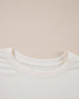 Solid Cropped Tee & Ruffle High Waist Skort Set