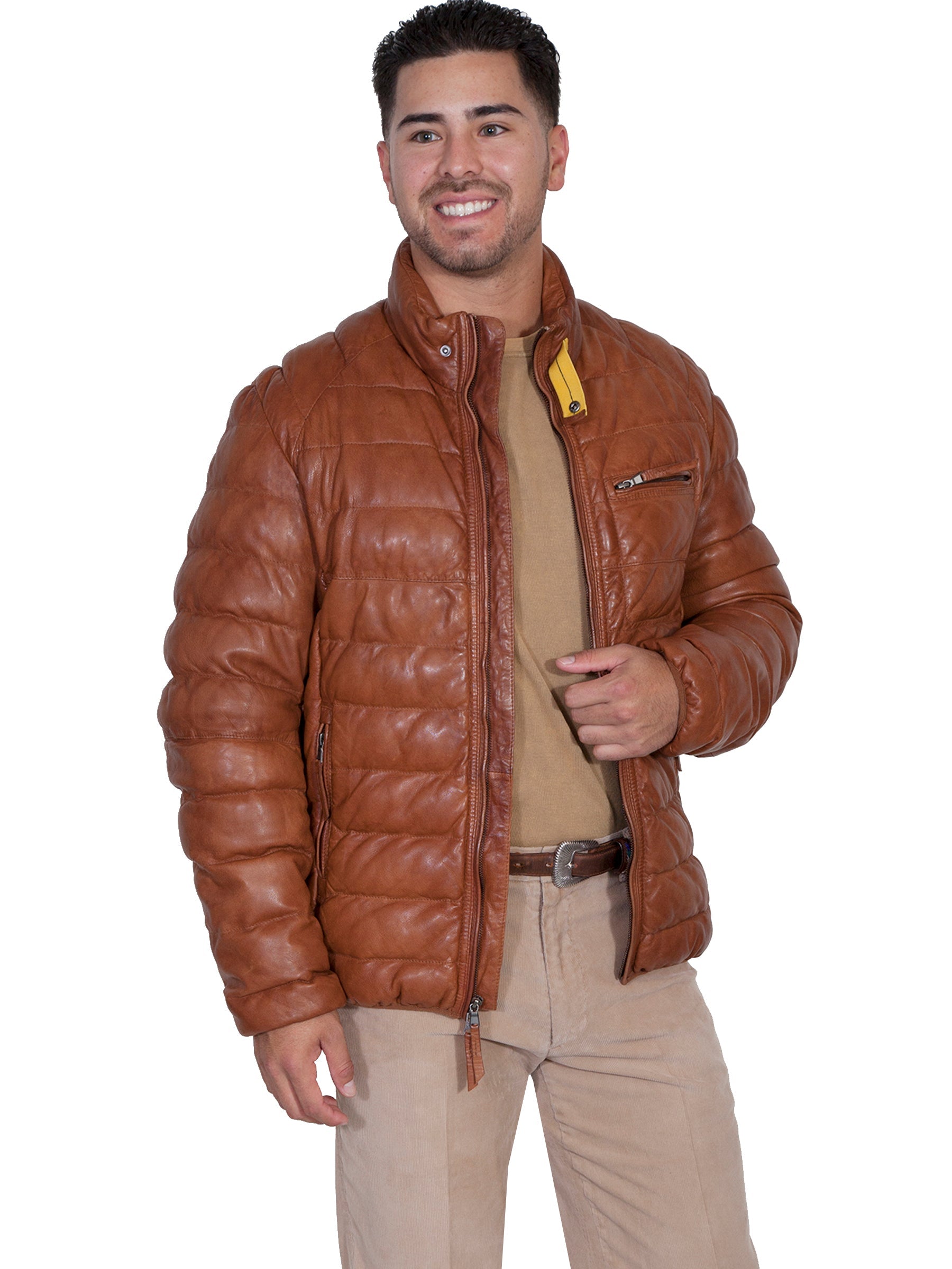 Ribbed Leather Jacket - 512