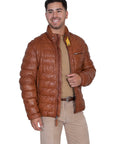 Ribbed Leather Jacket - 512