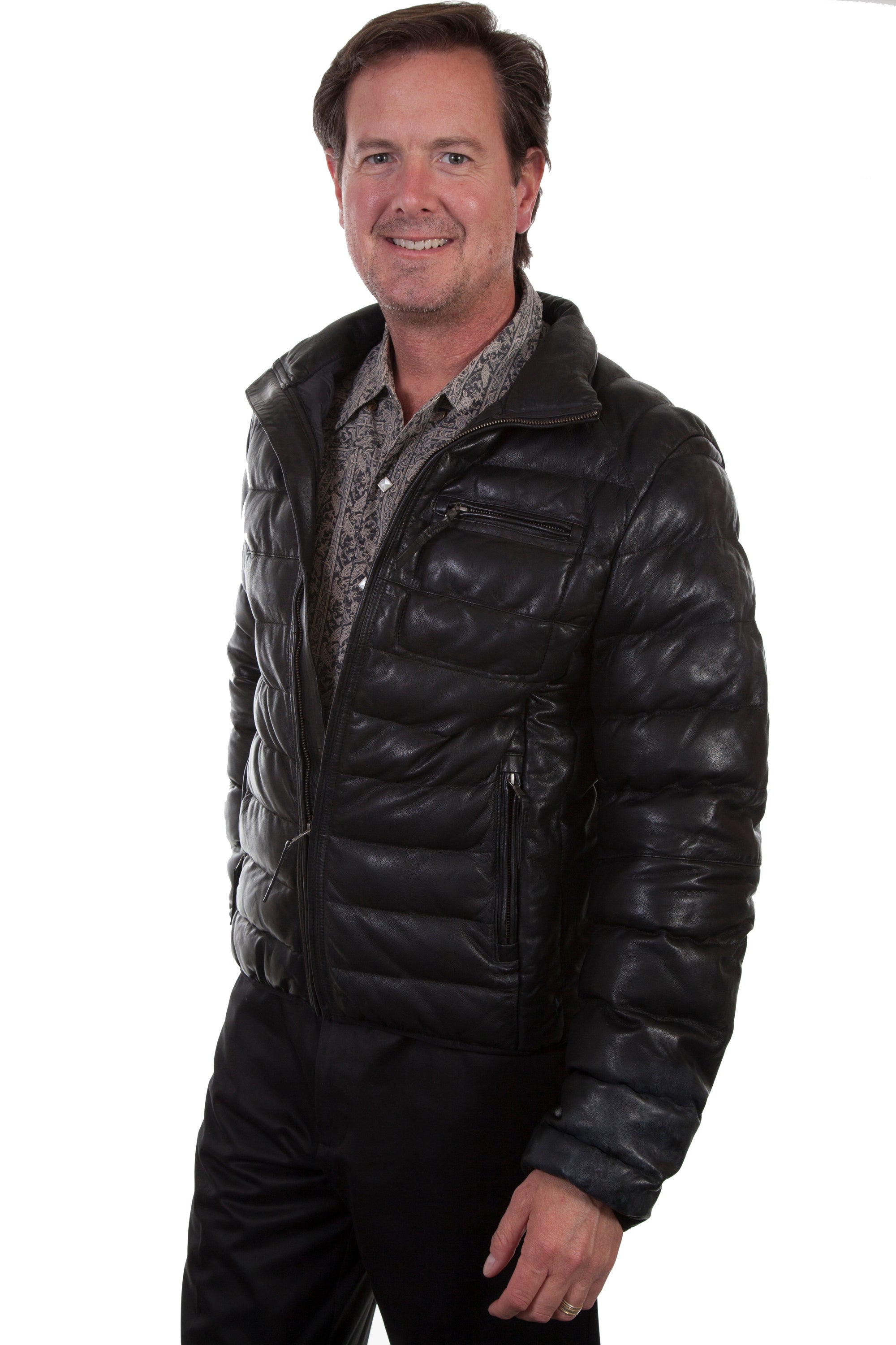 Ribbed Leather Jacket - 512