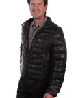 Ribbed Leather Jacket - 512