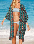 Baha Ranch Southwestern Aztec Duster Kimono Coverup
