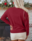 Jade Christmas Drop Shoulder Sweater