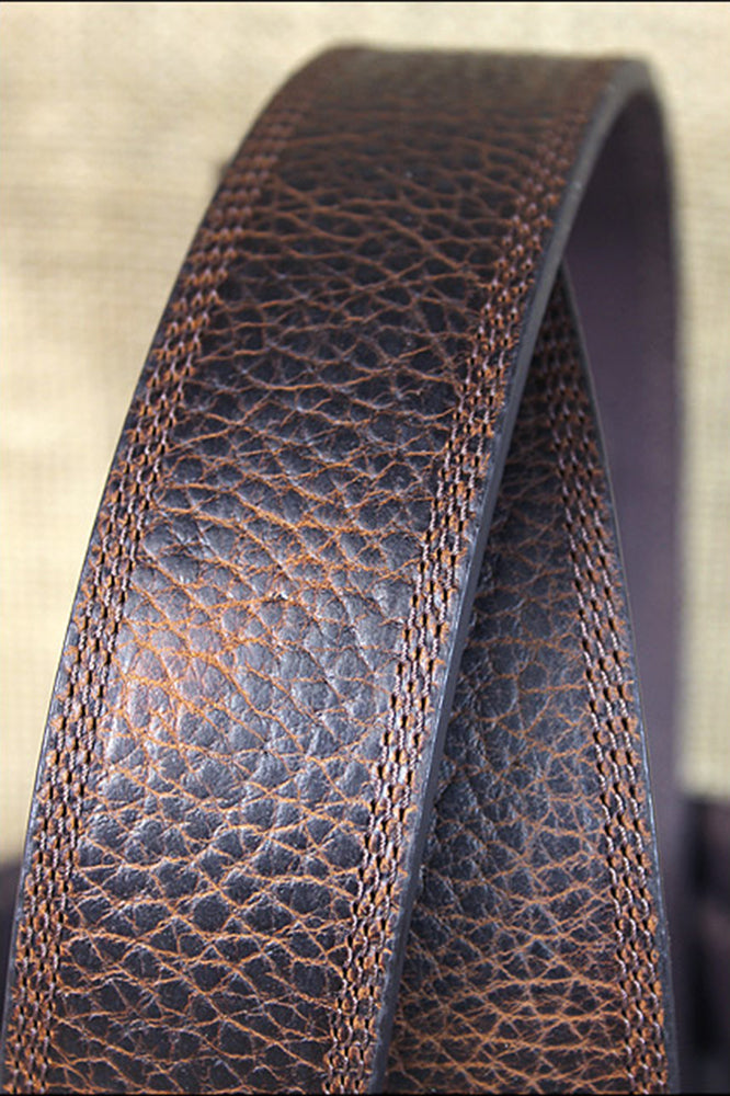 M&amp;F Western Leather Belt Ariat Working Men Textured Triple Stitched Brown