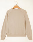 Ashley Sleeve Side Slit Sweatshirt