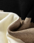 Colorblock Crew Neck Drop Shoulder Sweater