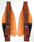 Hilason Leather Saddle Replacement Fender Pair With Hobble Strap Adult