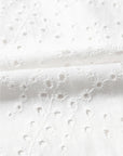 Floral Eyelet Embroidered Sleeveless Ruffle Hem Dress