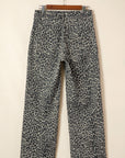 Leopard High Waist Wide Leg Jeans