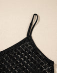 Crochet Patchwork Ruffle Hem Beach Cover-Up