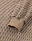 Solid Textured Knit Snap Button Collar Top