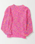 Dotted Confetti Knit V-Neck Sweater