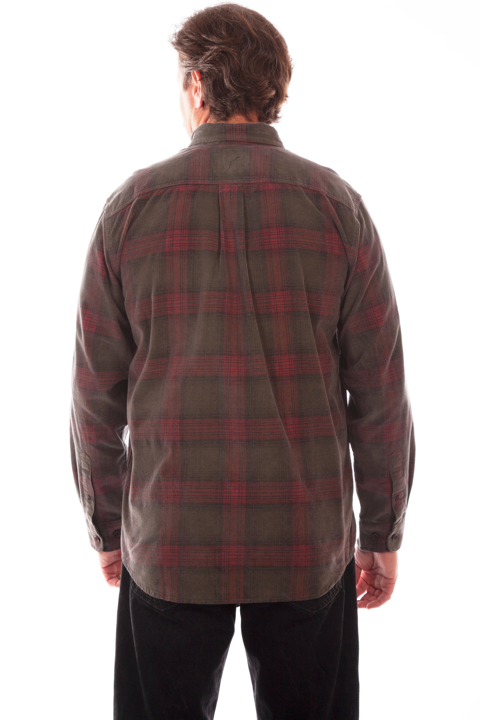 Corduroy Plaid Shirt - 5263
