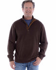 Pullover Quarter Zip/button Sweater - 5278