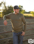 WESTBOUND HOODED LONGSLEEVE SHIRT - OLIVE