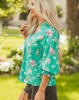 Bella Lantern Sleeve Front Shirt