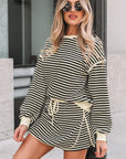 Jessica Drop Shoulder Pullover Top & Skirt Set