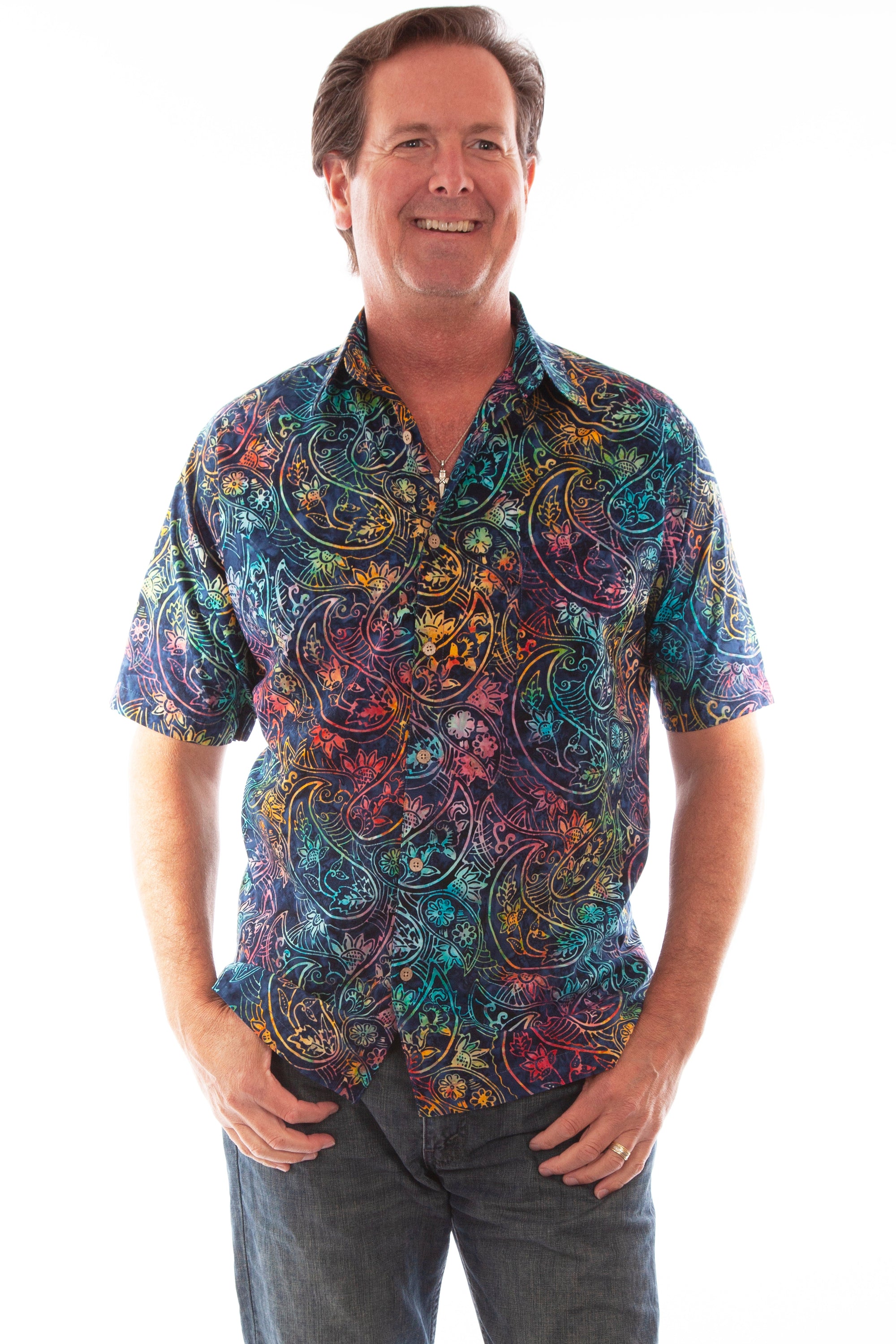 S/s Batik Paisley/flowers - 5319