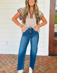 Karter Ruffled Short Sleeve Blouse