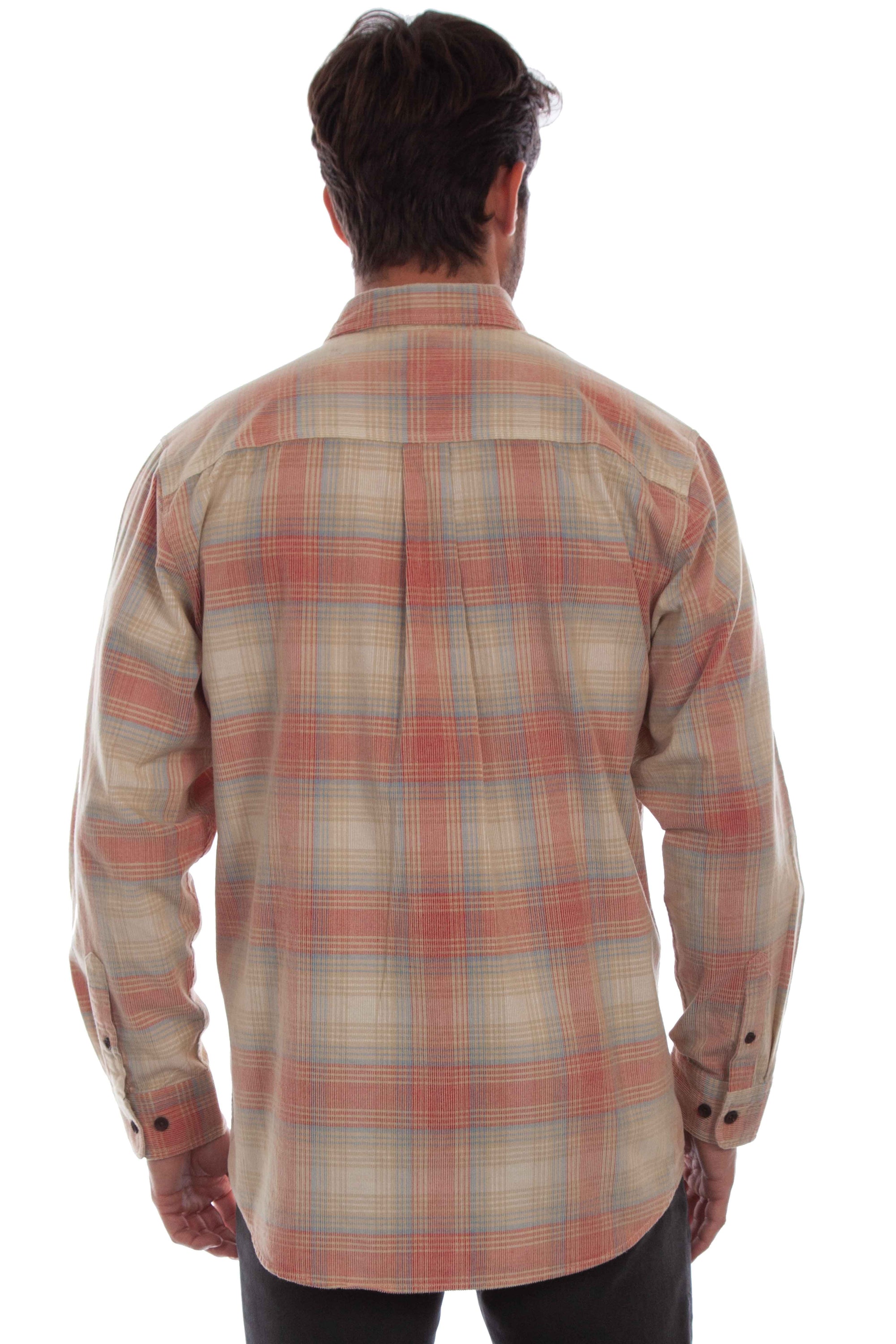 Corduroy Plaid Shirt - 5326