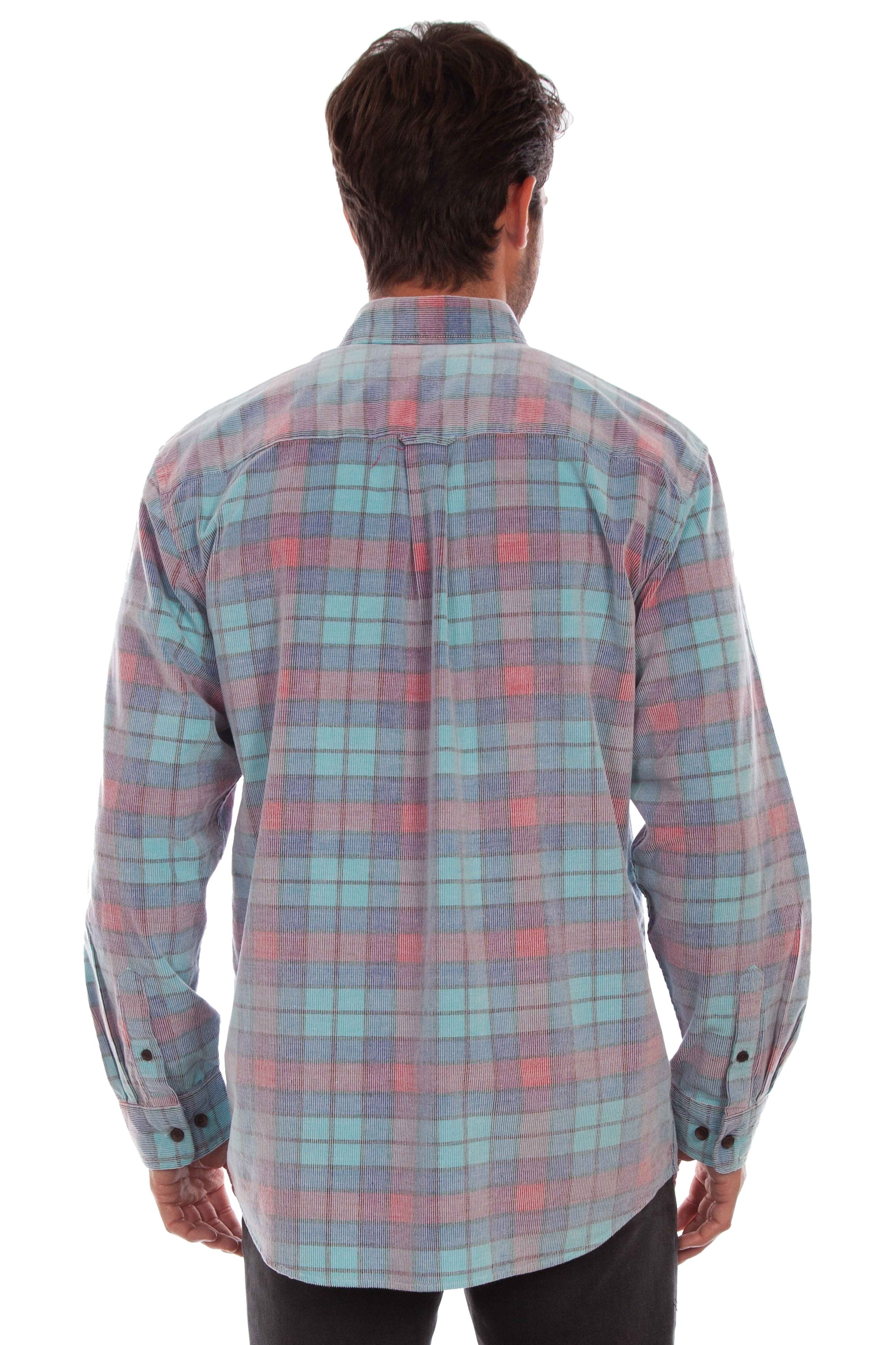 Corduroy Plaid Shirt - 5327