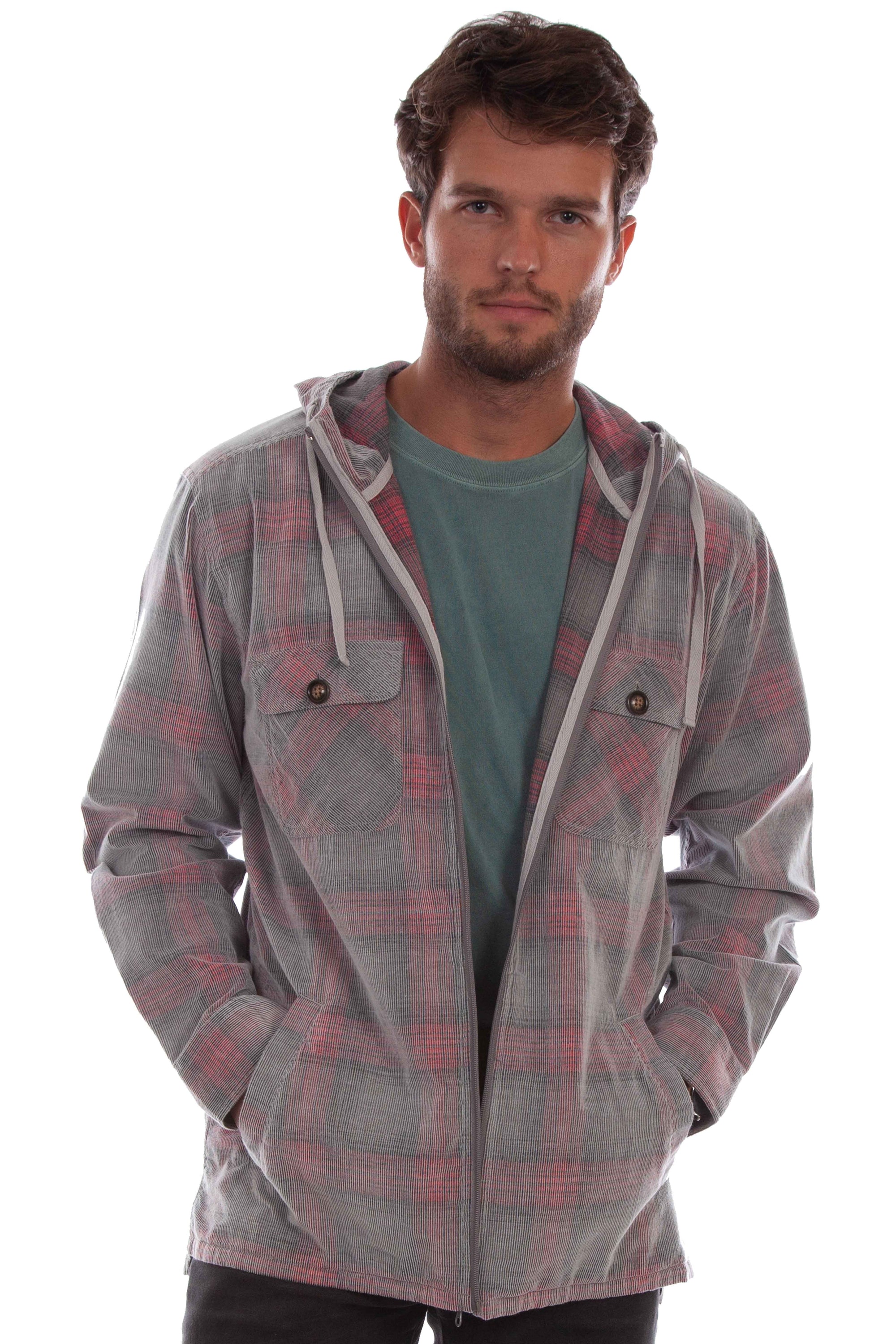 Unlined Corduroy Hoodie - 5329