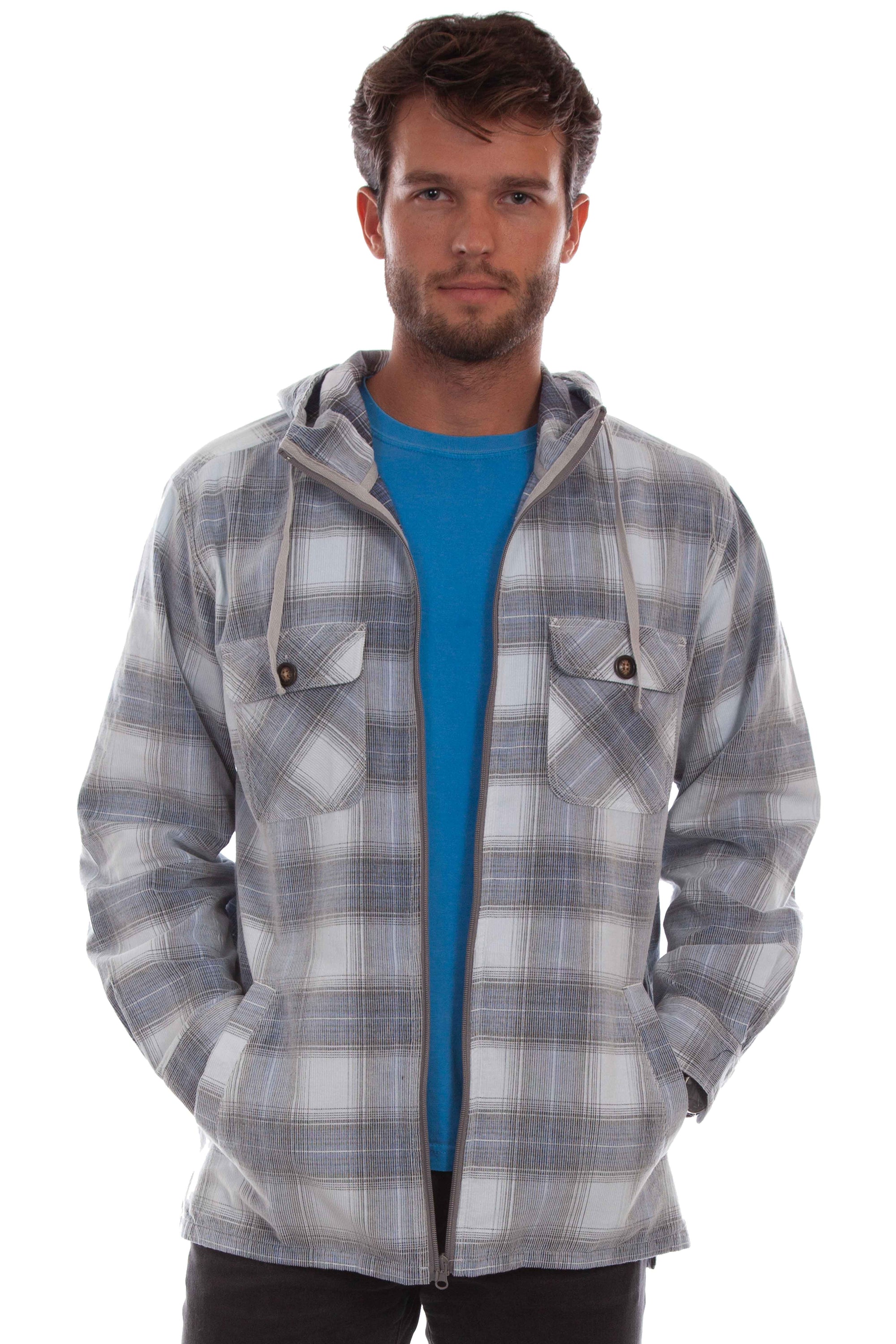 Unlined Corduroy Hoodie - 5330