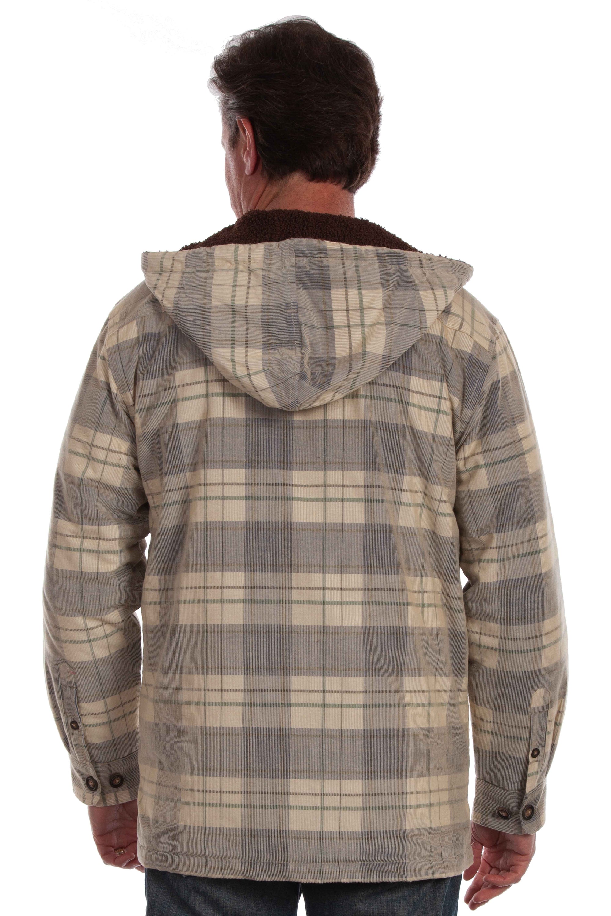 Sherpa Lined Corduroy Hoodie - 5331