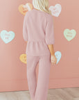 Cable Textured Top and Pants Set
