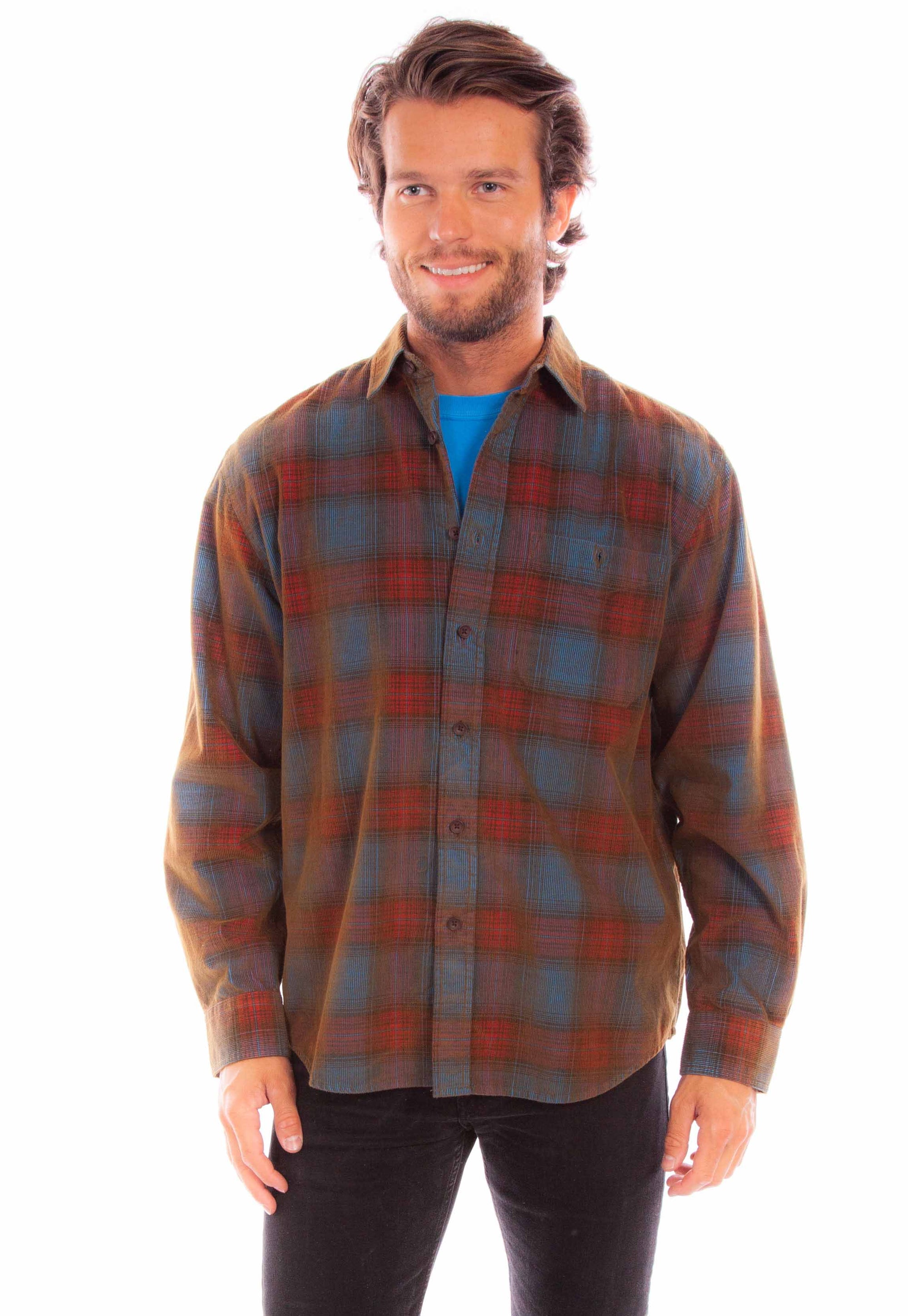 Y/d Corduroy Plaid Shirt - 5341