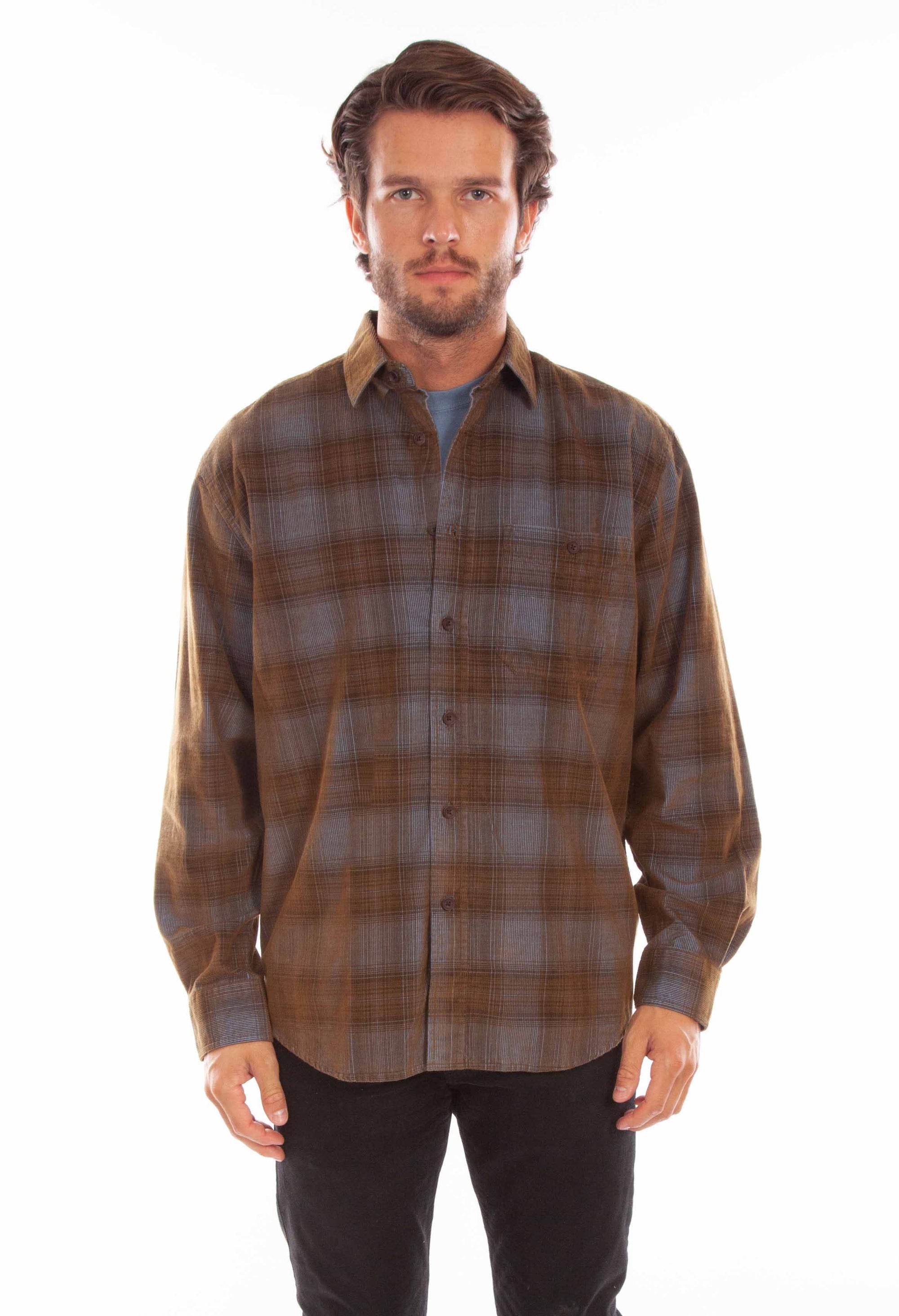 Y/d Corduroy Plaid Shirt - 5342