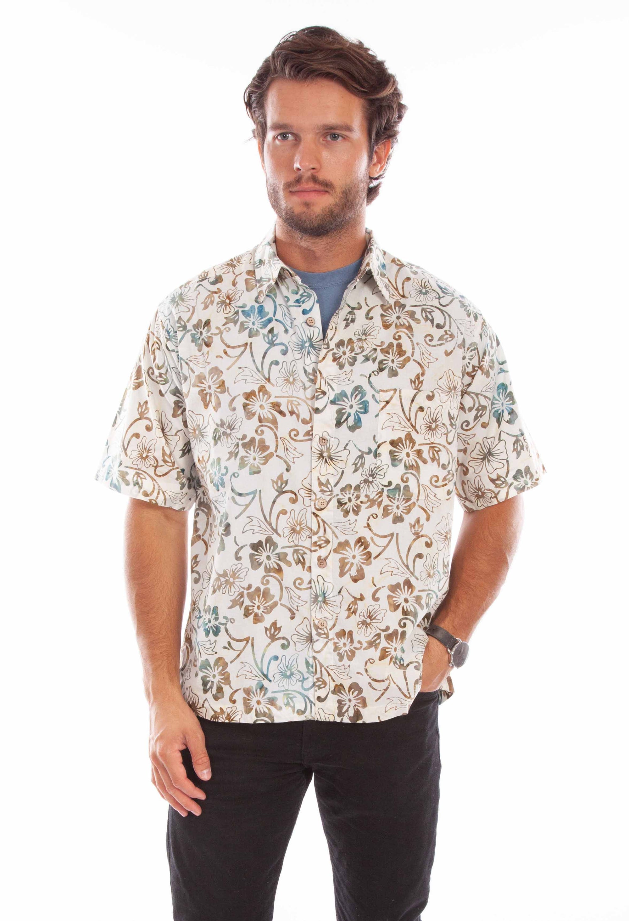 Batik Floral Shirt - 5347