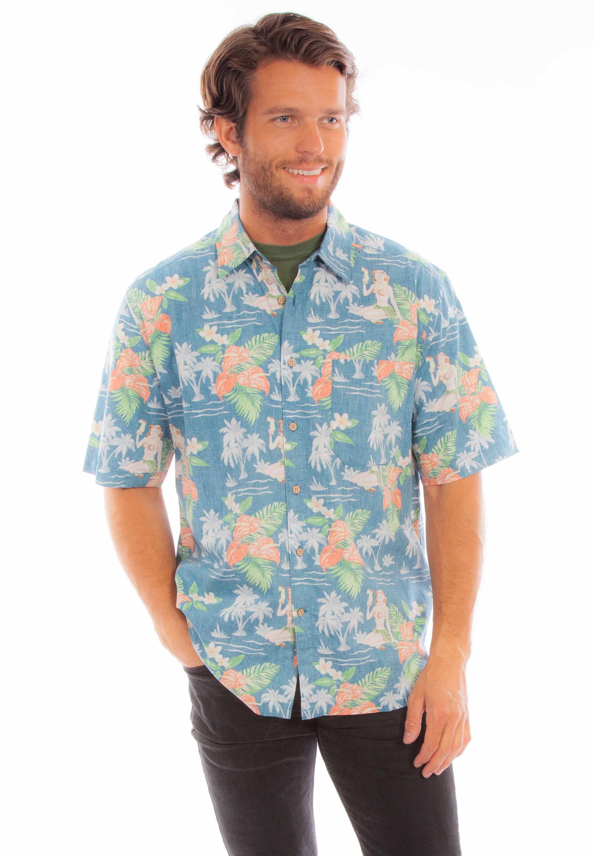 Hawaiian Coconut Girl &amp; Flowers - 5349