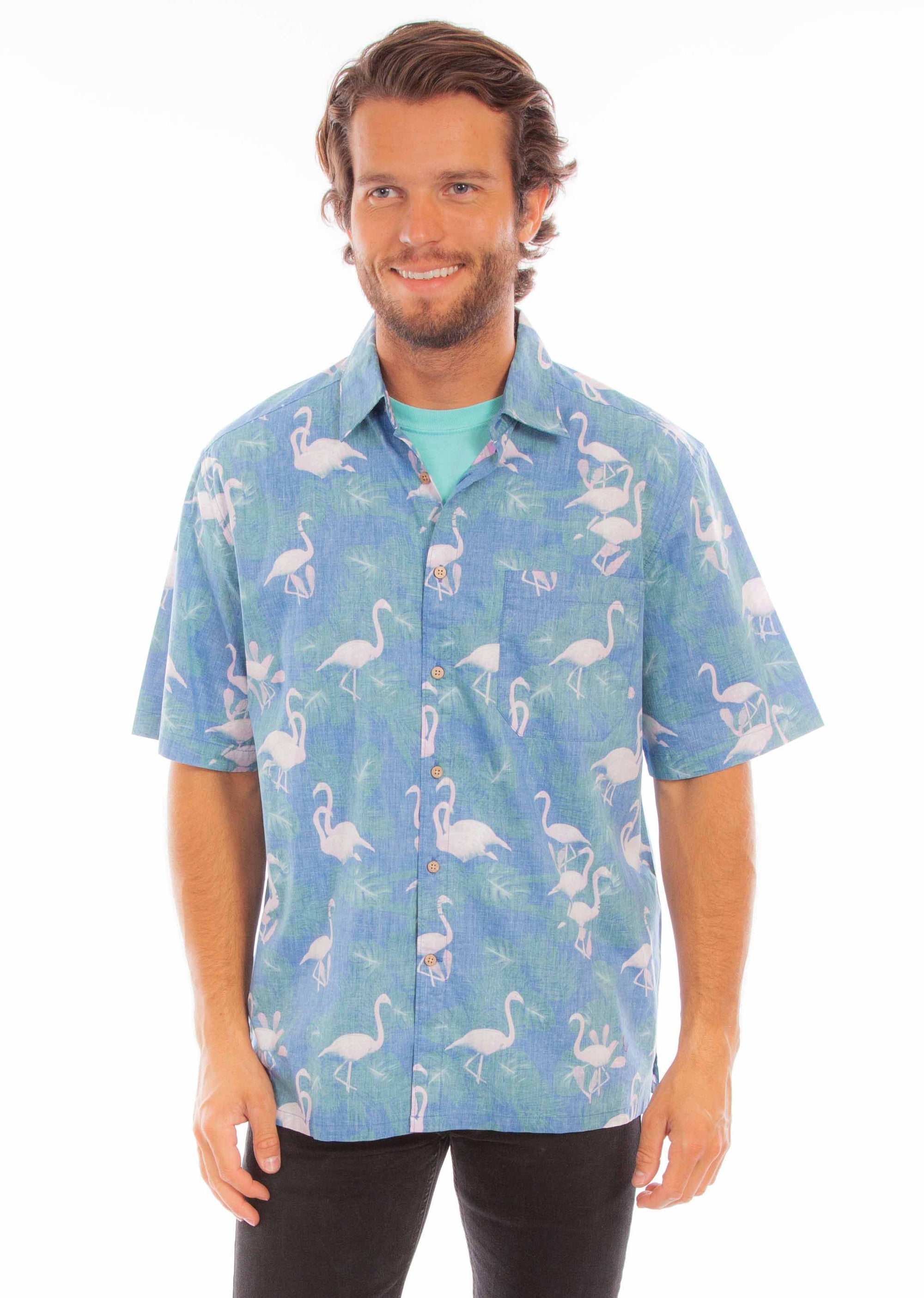 Hawaiian Flamingos &amp; Leaves - 5350