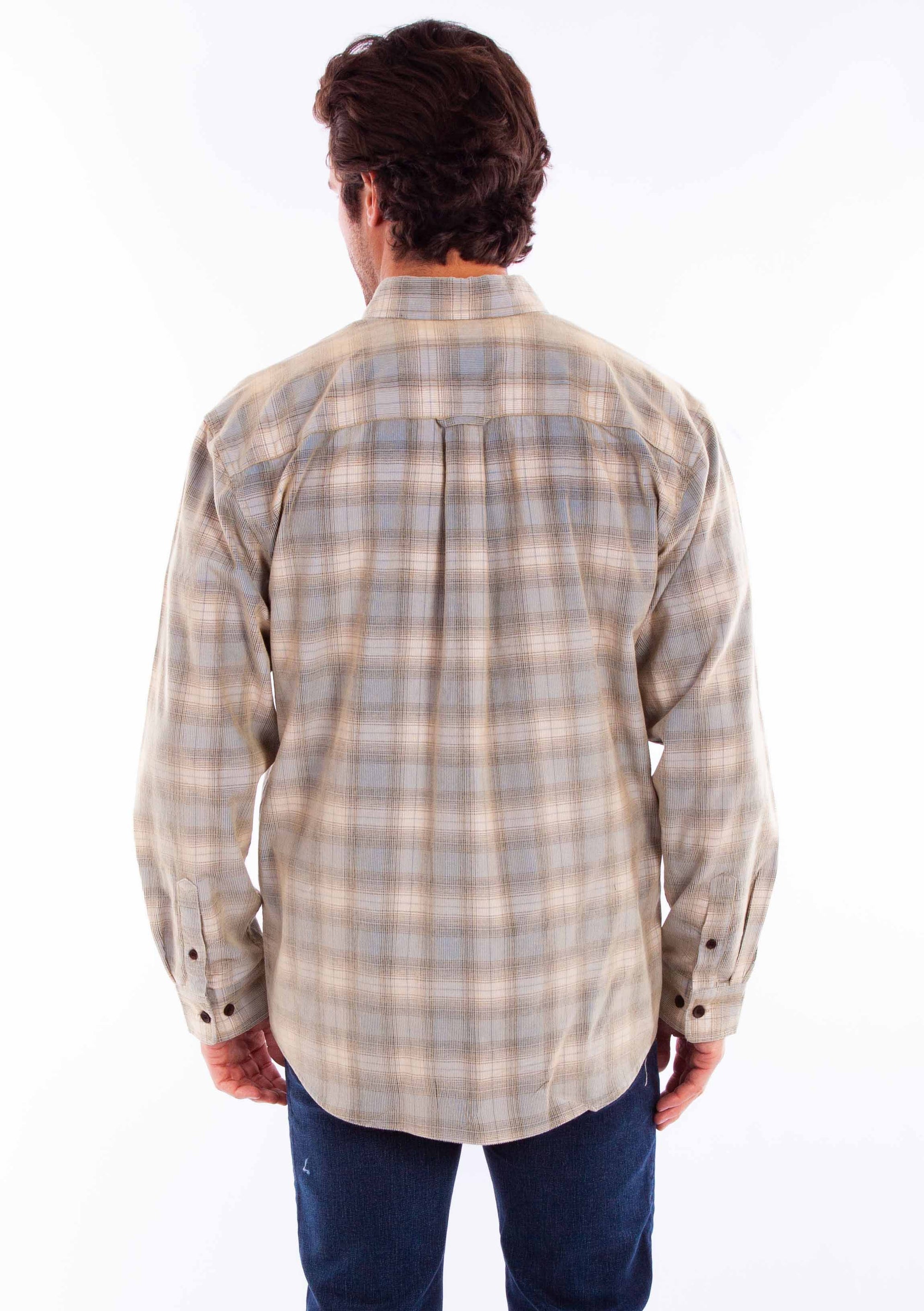 Corduroy Plaid Shirt - 5358