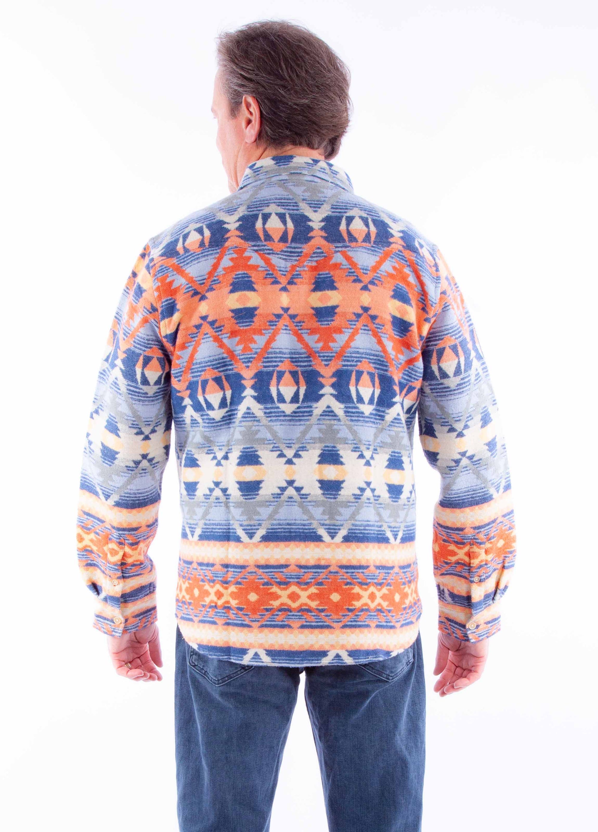 Aztec Pattern Shirt-jacket - 5364