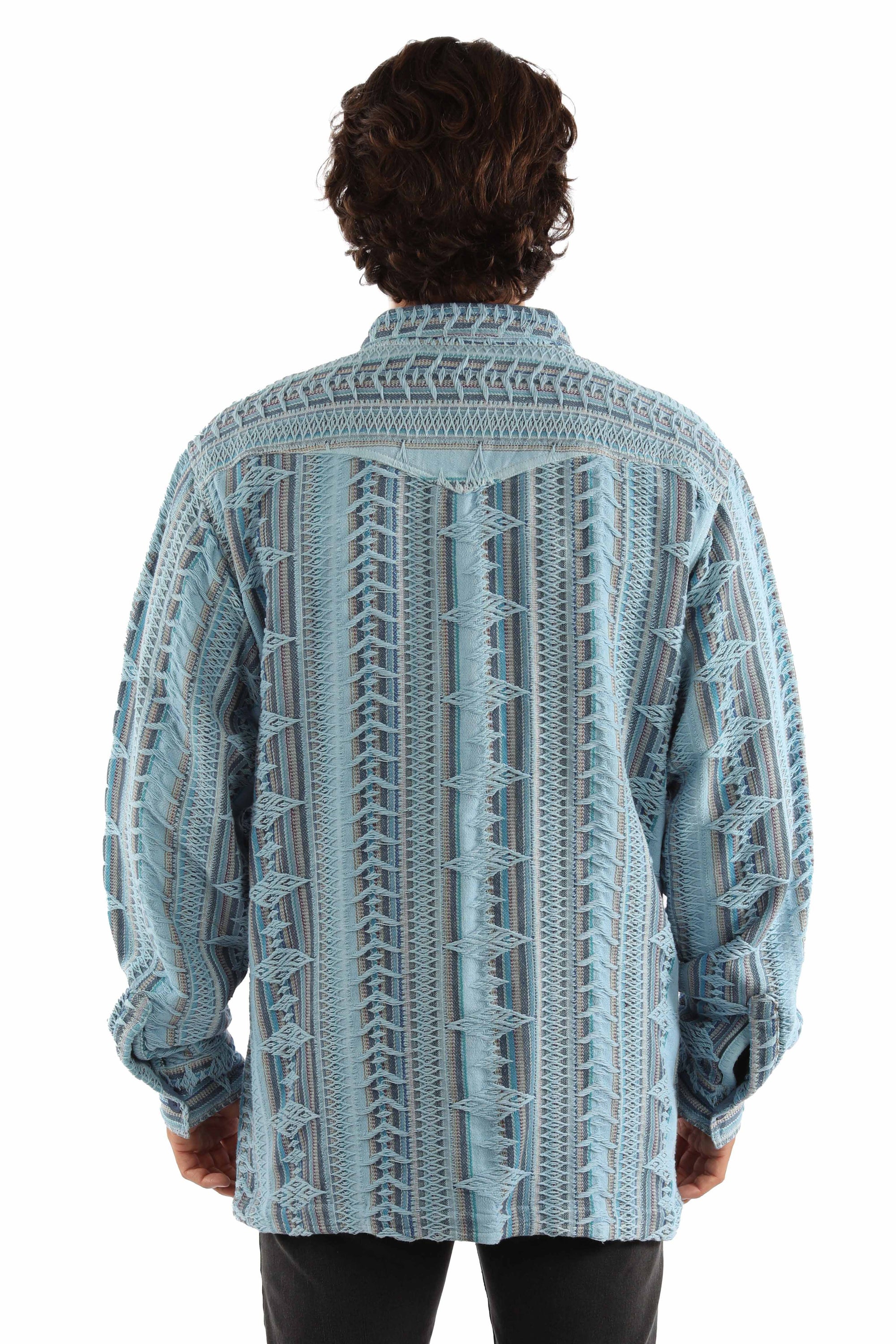 Heavy Jacquard Stripe Shirt-jacket - 5370