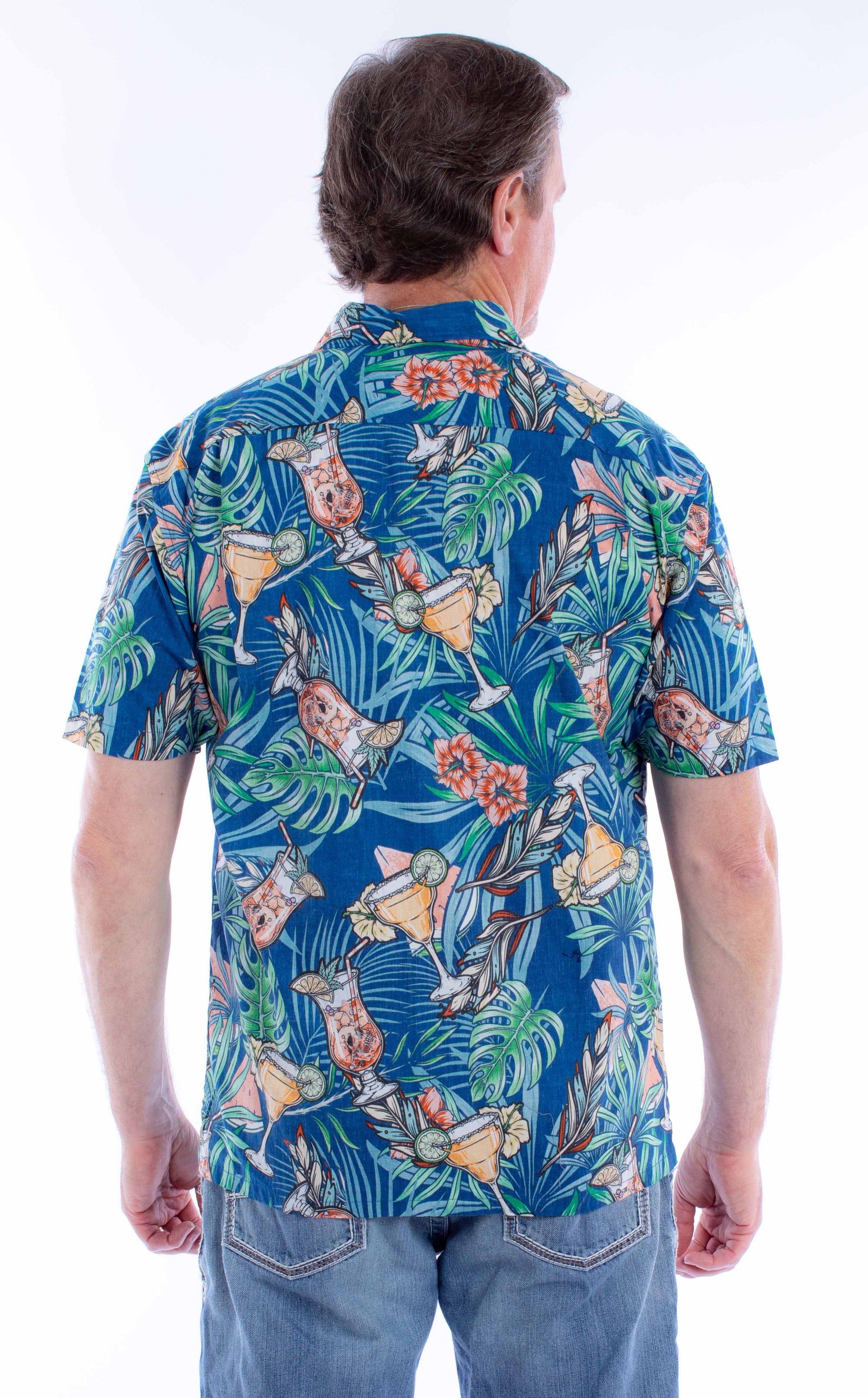 S/s Cocktails &amp; Skulls Shirt - 5372