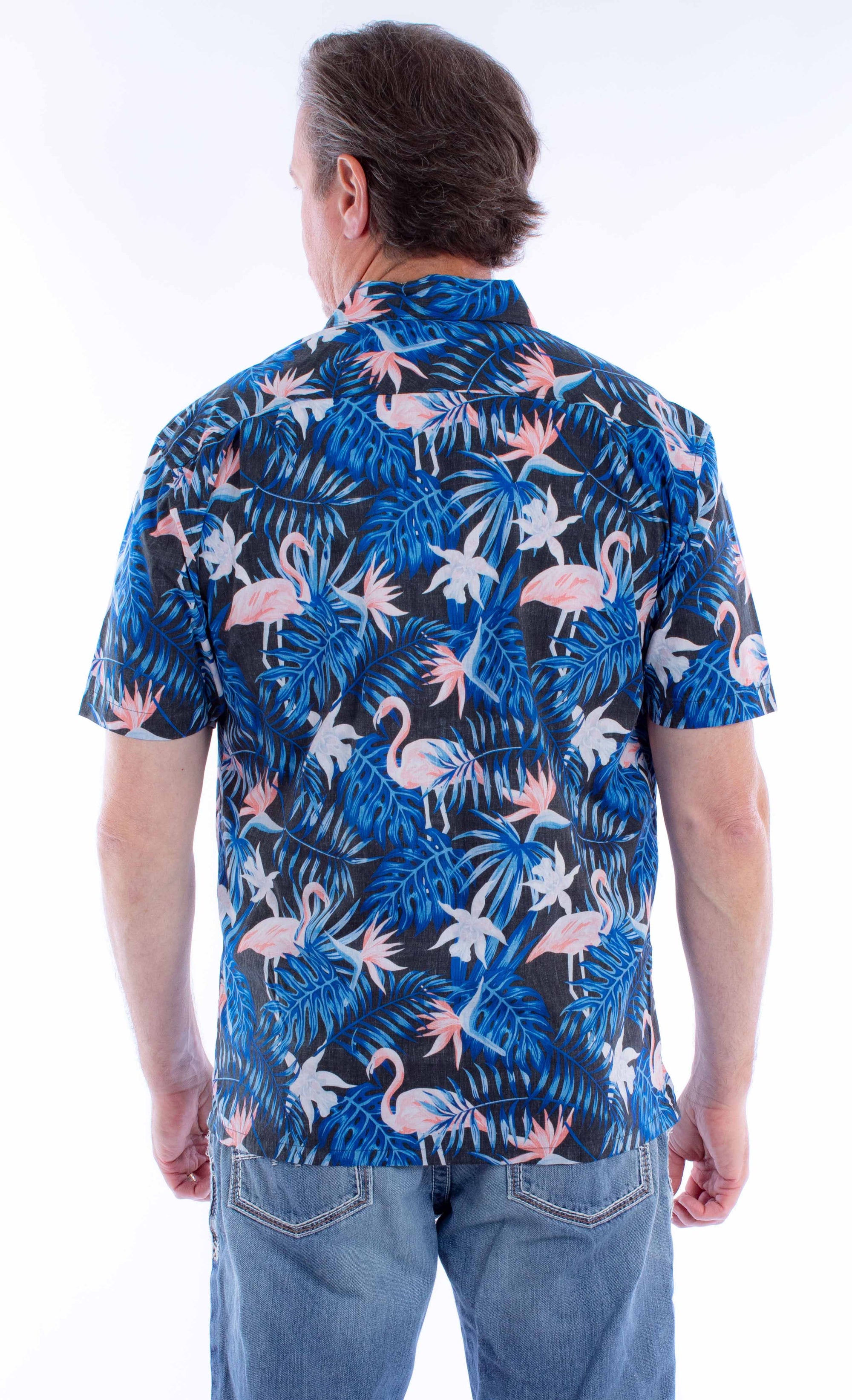 S/s Flamingos &amp; Ferns Shirt - 5373