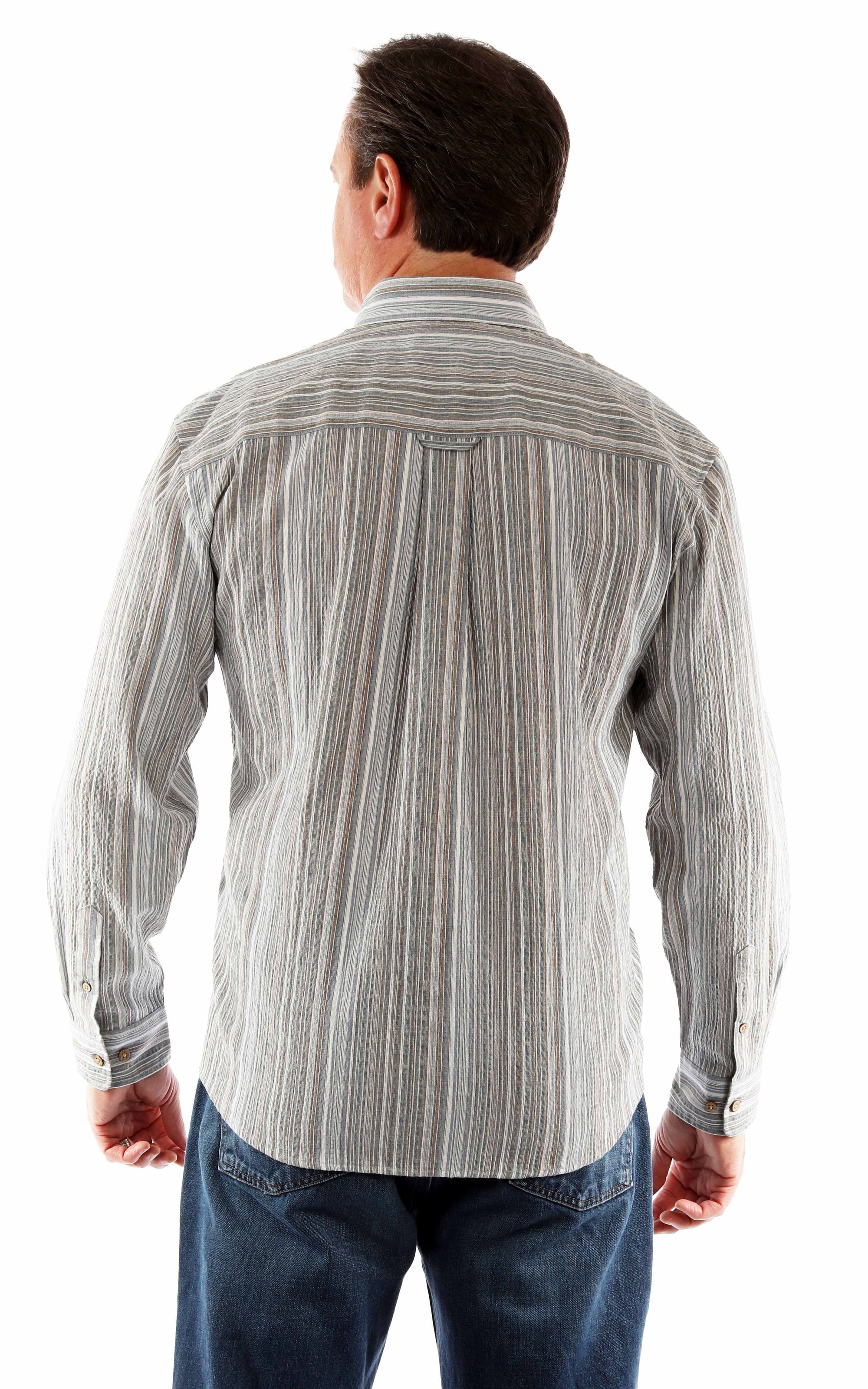 Long Sleeve Seersucker Shirt - 5380