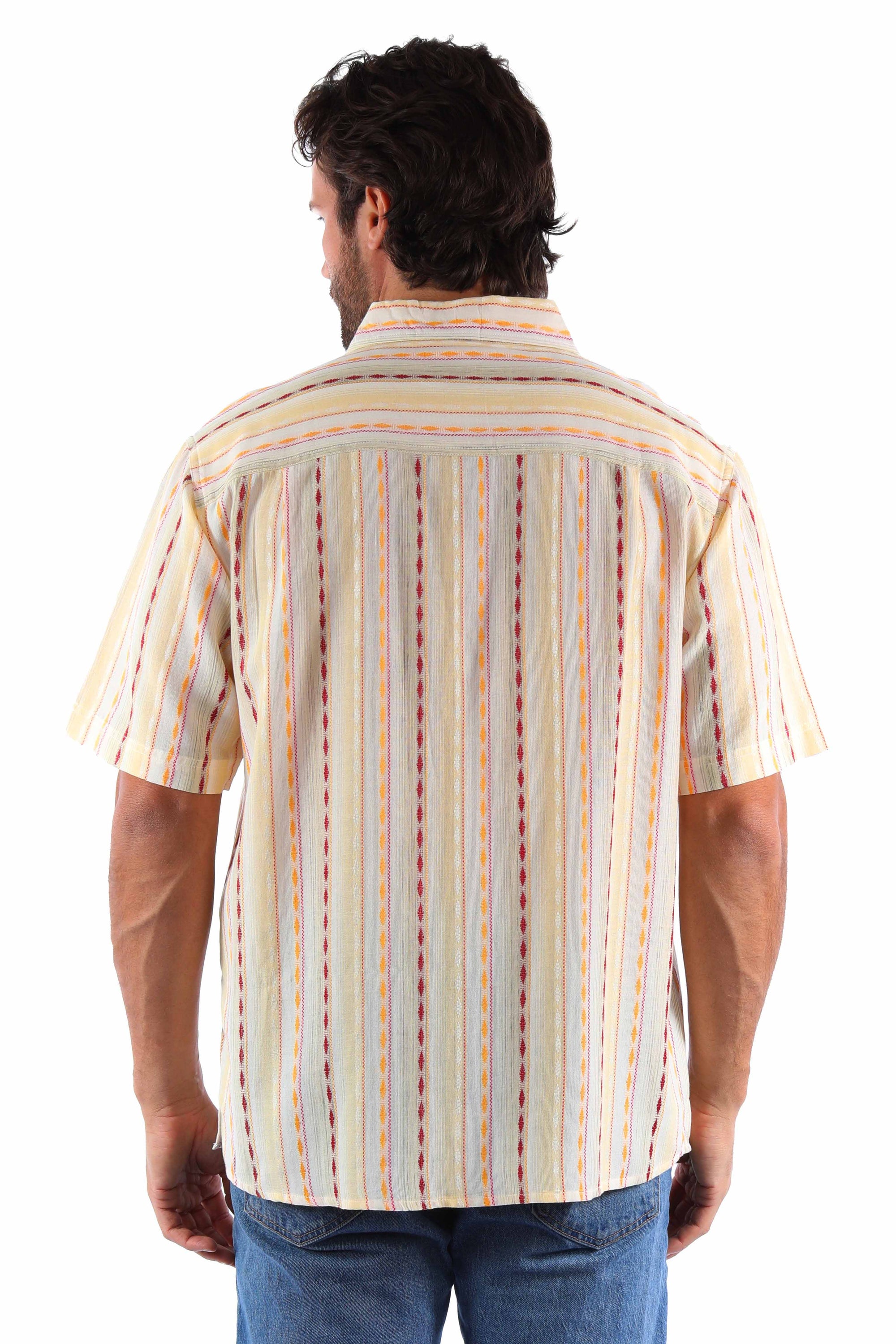 Short Sleeve Diamond Stripe Shirt - 5383